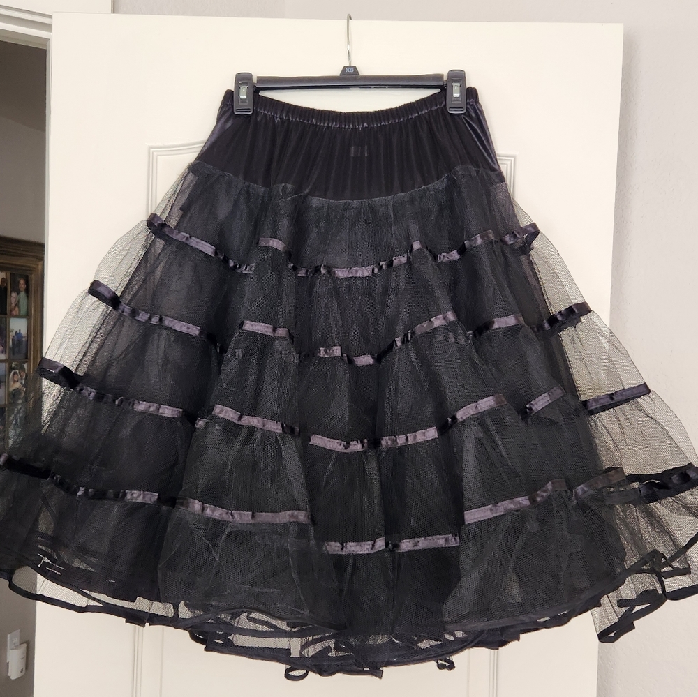 Black crinoline skirt